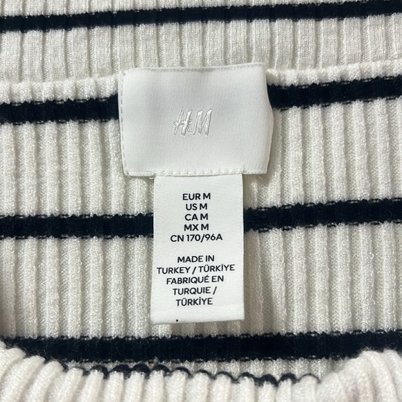 H&M Black and White Striped Knit Top - Picture 2 of 3